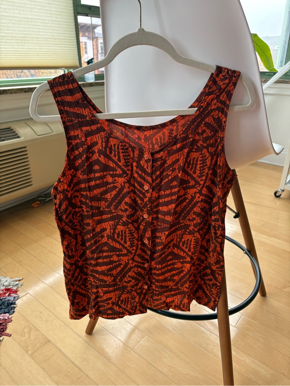 Dakota Orange and Black Vintage Tank Top